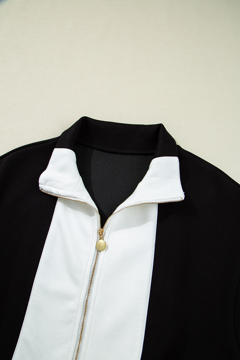 Olivia Patchwork Zip Front Romper - Threaded Pear