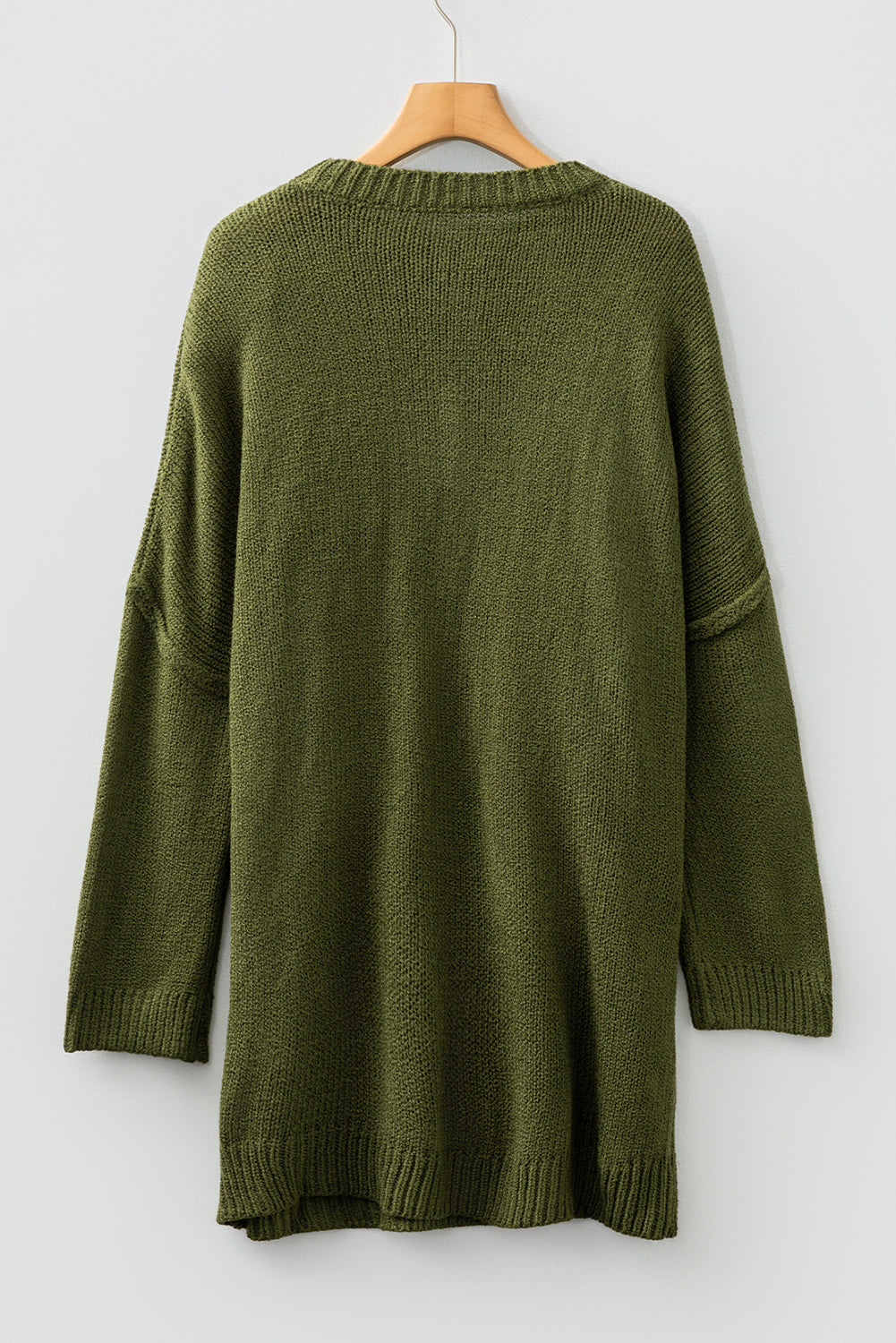 Amelia Drop Shoulder Slouchy Sweater - Threaded Pear