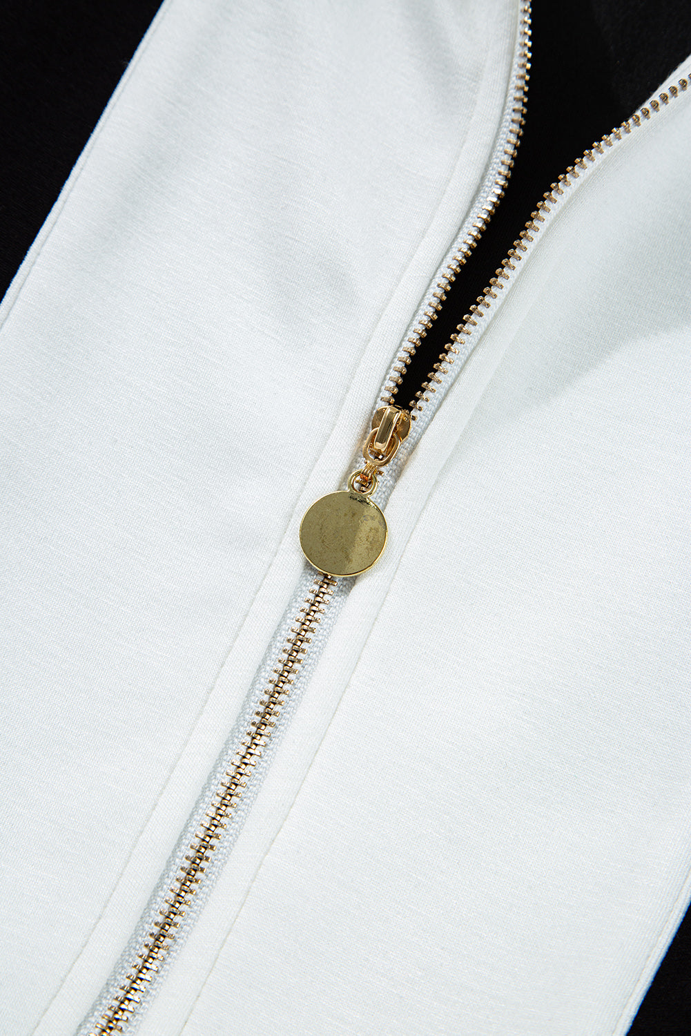 Olivia Patchwork Zip Front Romper - Threaded Pear