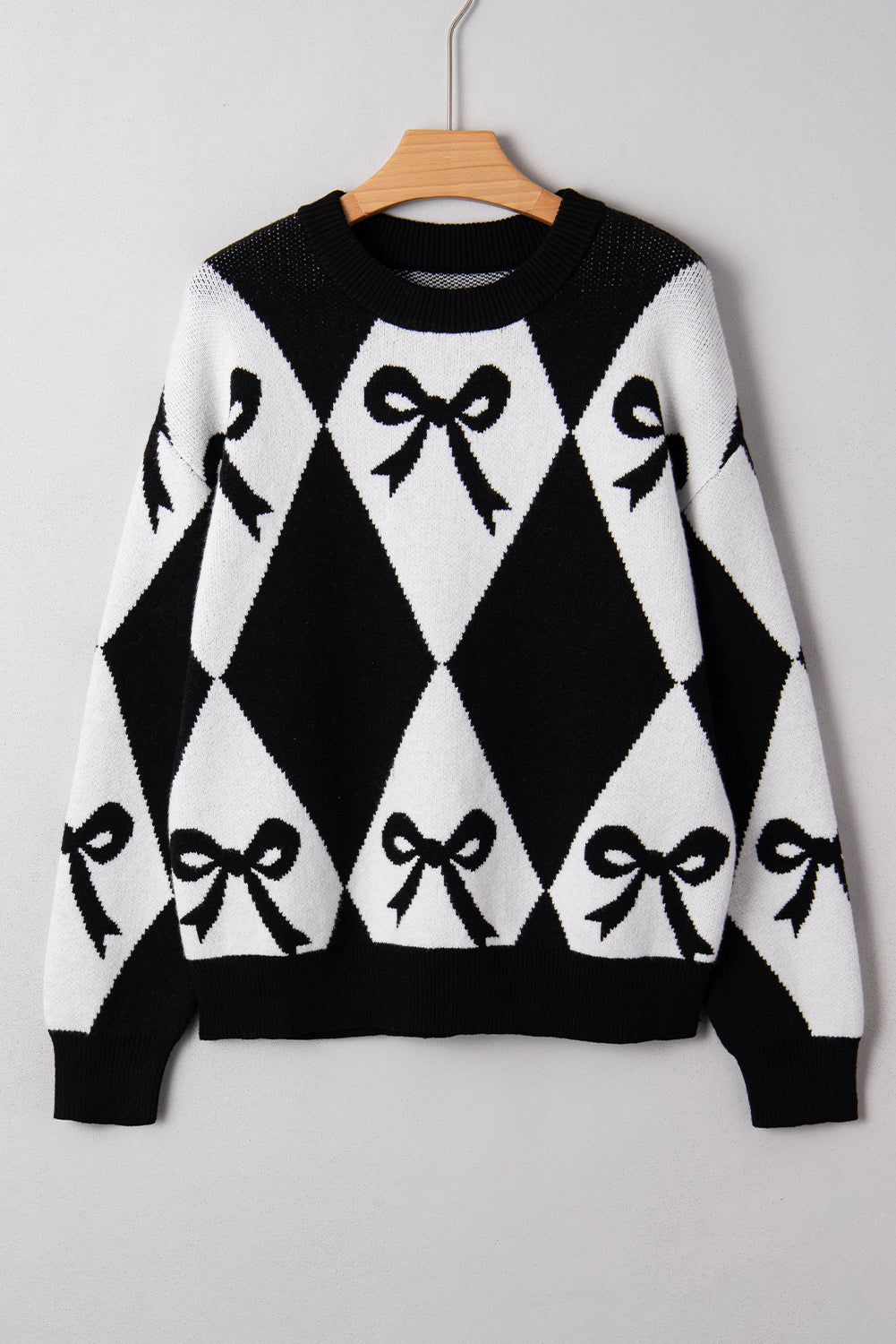 Daetta Rhombus Knit Loose Sweater