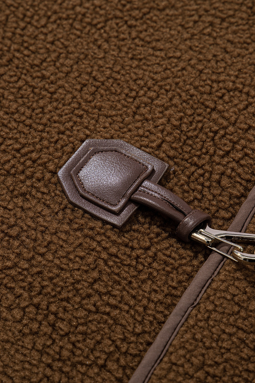 Abigail Coffee toggle Teddy Coat - Threaded Pear