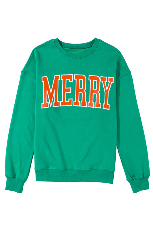 Ella Bright Merry Graphic Pullover - Threaded Pear