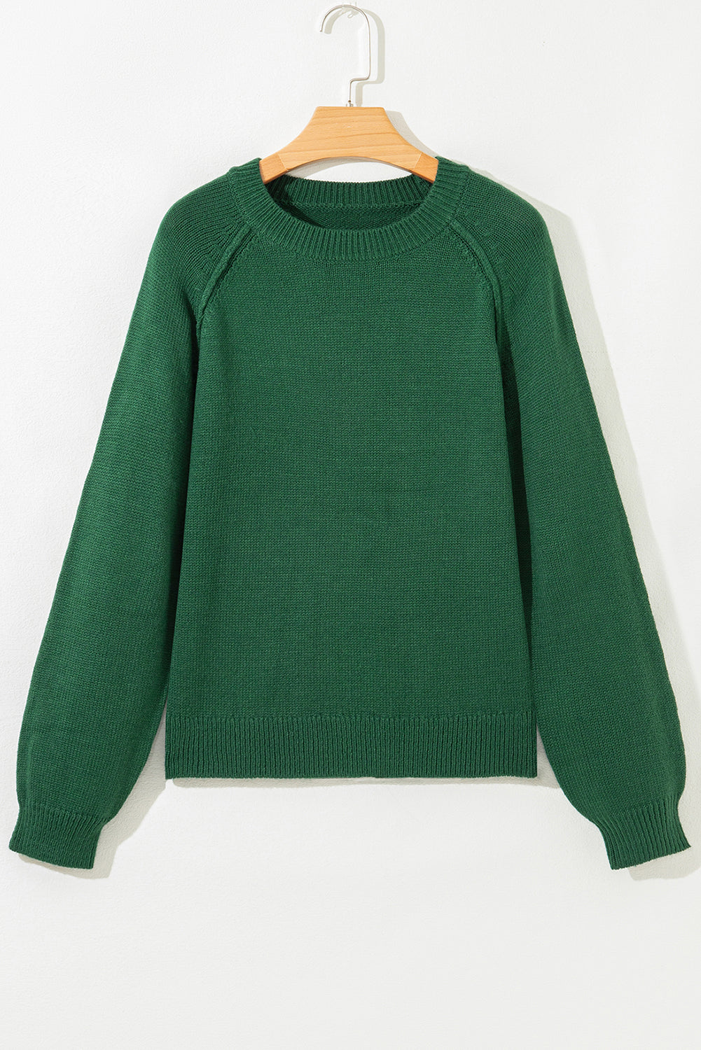 Eleanor Evergreen Raglan Sleeve Sweater