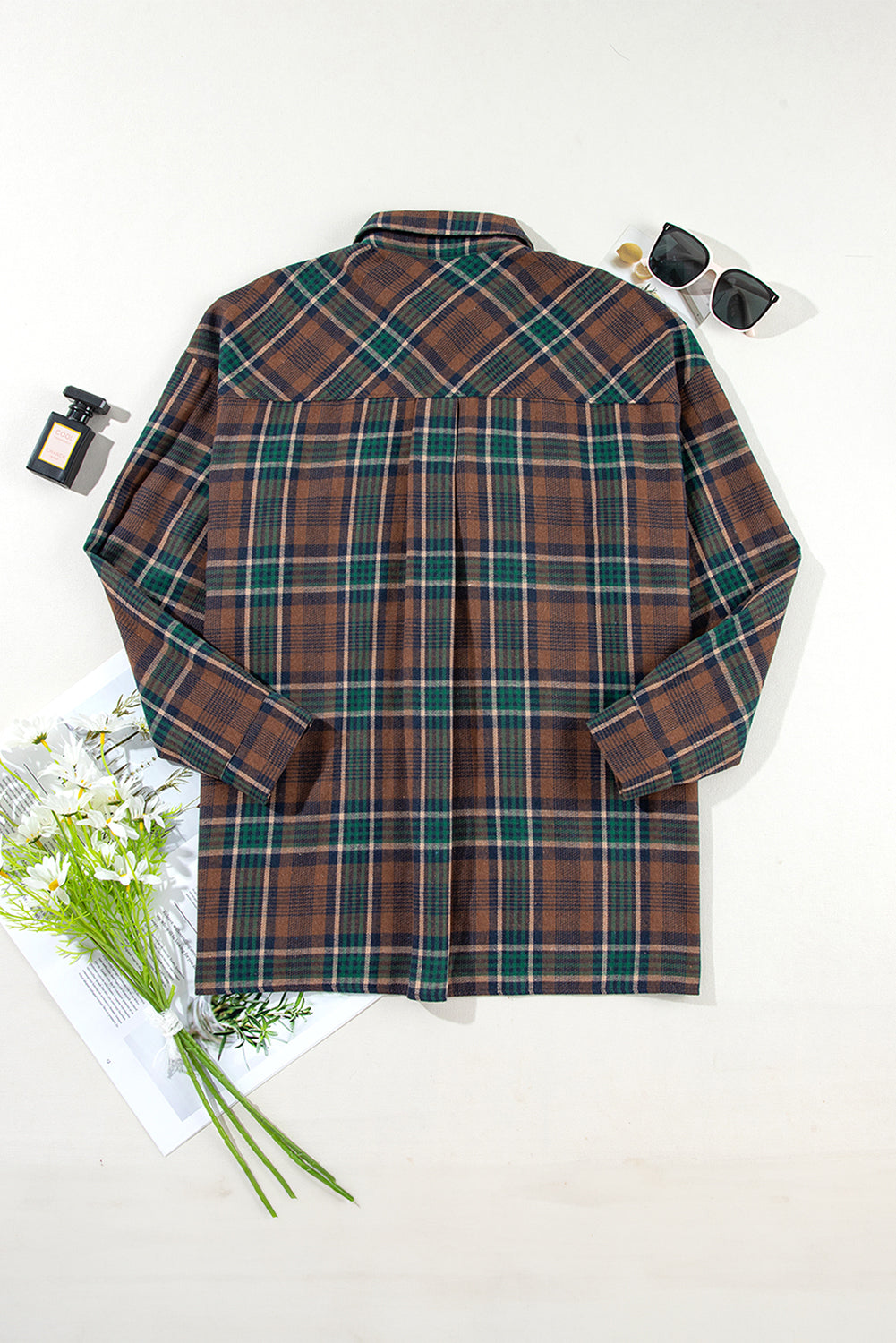 Elizabeth Plaid Print Chest Shirt - Threaded Pear