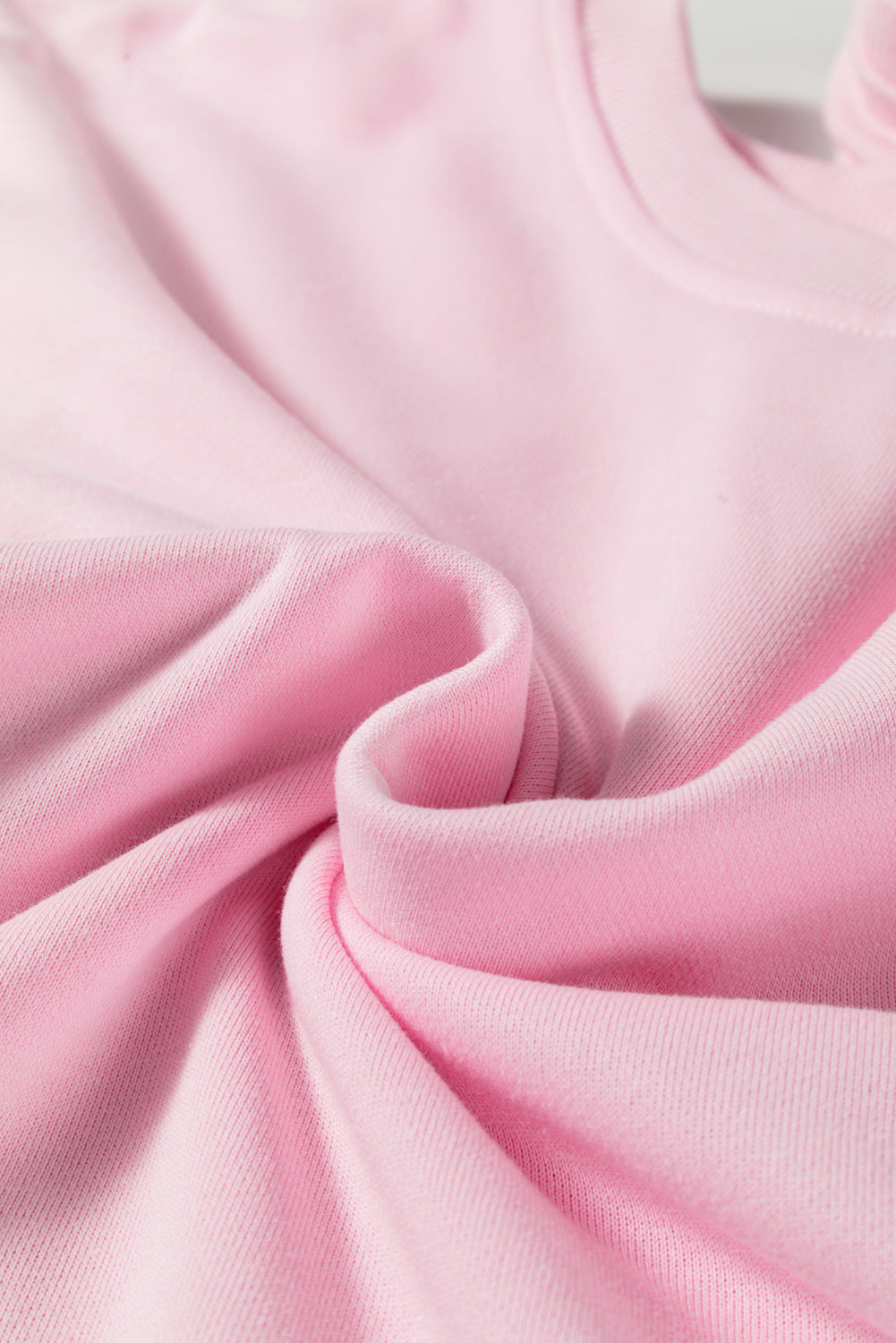 Pink Colorblock Patchwork Drop Shoulder Plus Size Sweatshirt - Threaded Pear