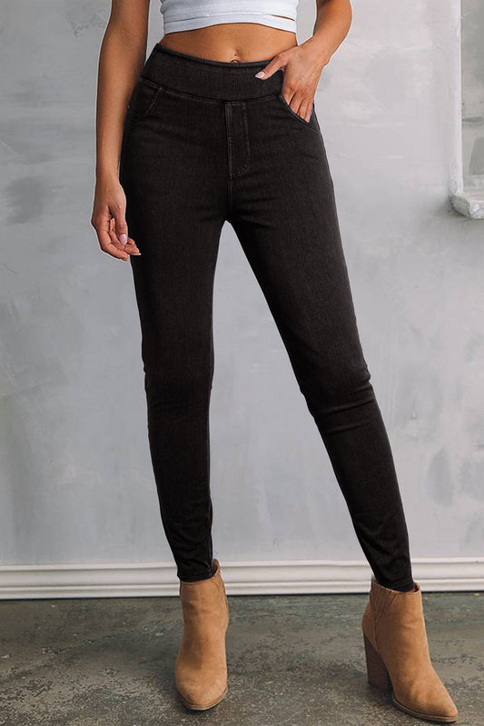 Olivia Stretchy Slim Fit Jeggings - Threaded Pear
