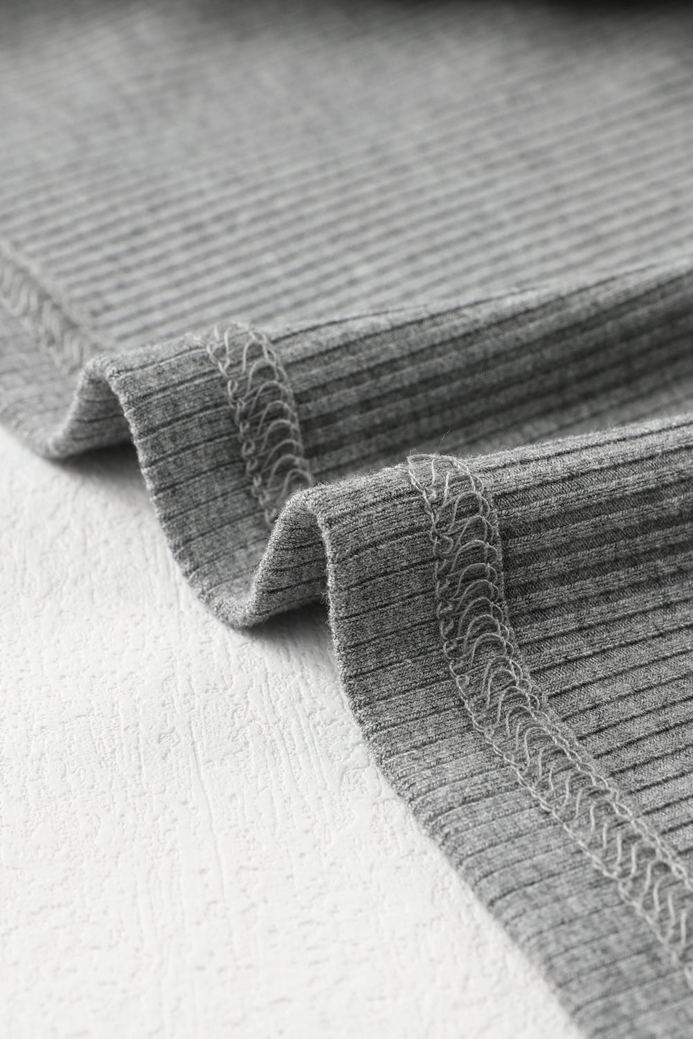 Elizabeth Crewneck Ribbed top Long Sleeve Top - Threaded Pear