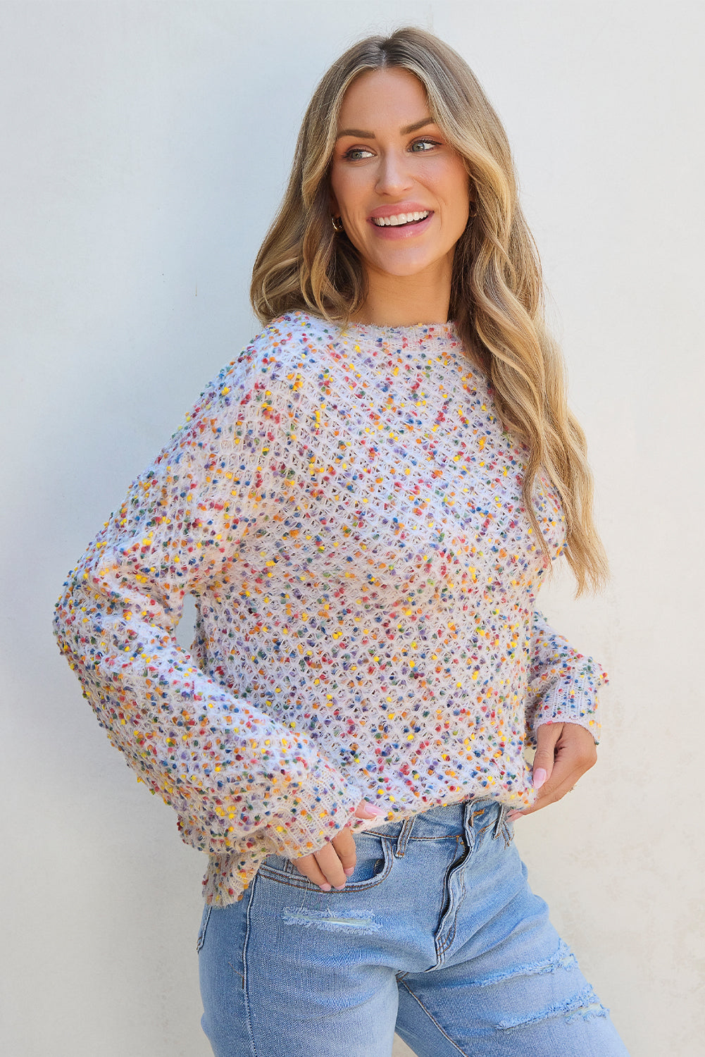 Everly Confetti Sweater - Threaded Pear