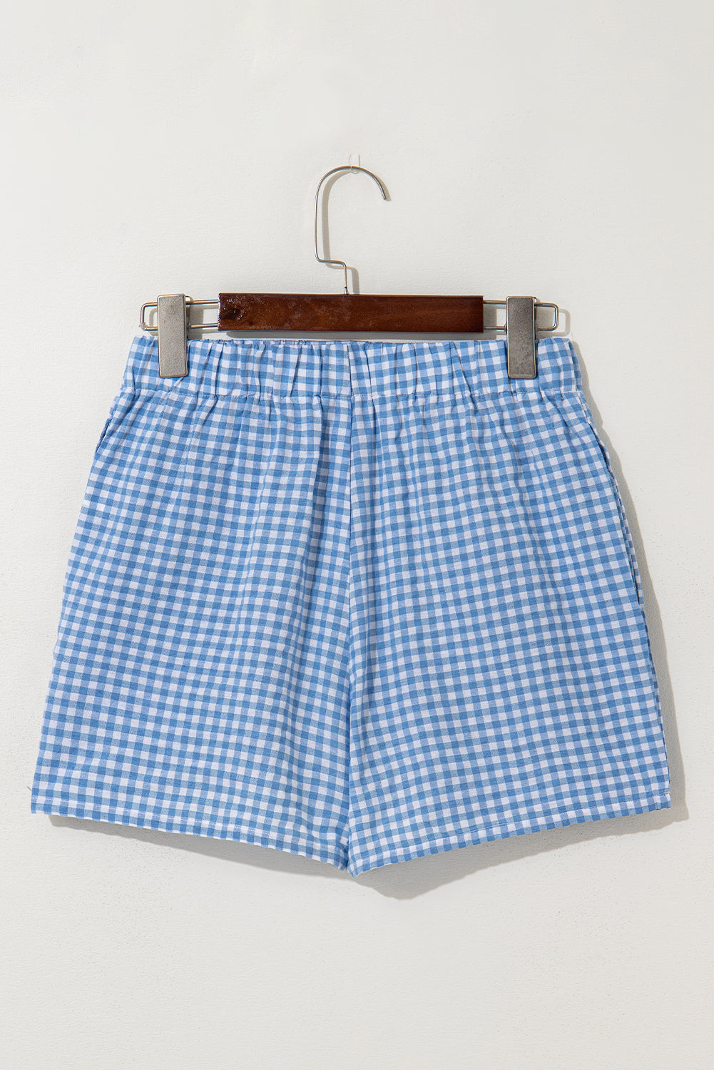 Gingham High Waist Shorts - Threaded Pear