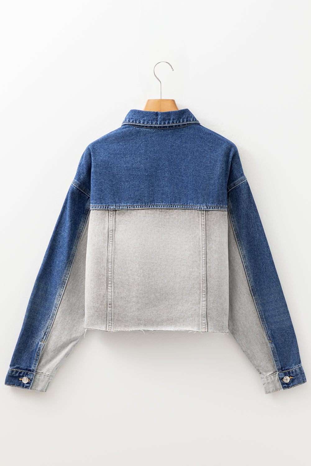 Kikki Detail Distress Denim Jacket - Threaded Pear