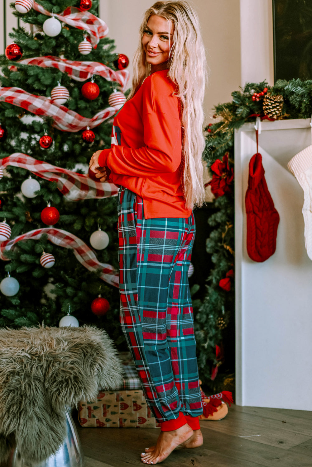 Eleanor Christmas Plaid Pajamas Set - Threaded Pear