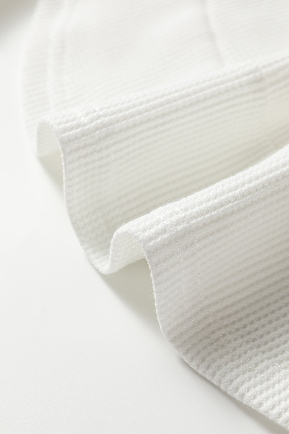 Allison Waffle Long Sleeve Top - Threaded Pear