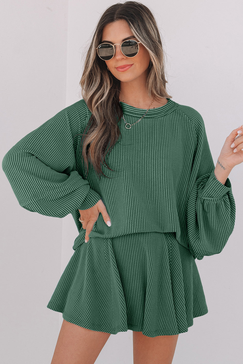 Scarlett Corded Lantern Sleeve Top