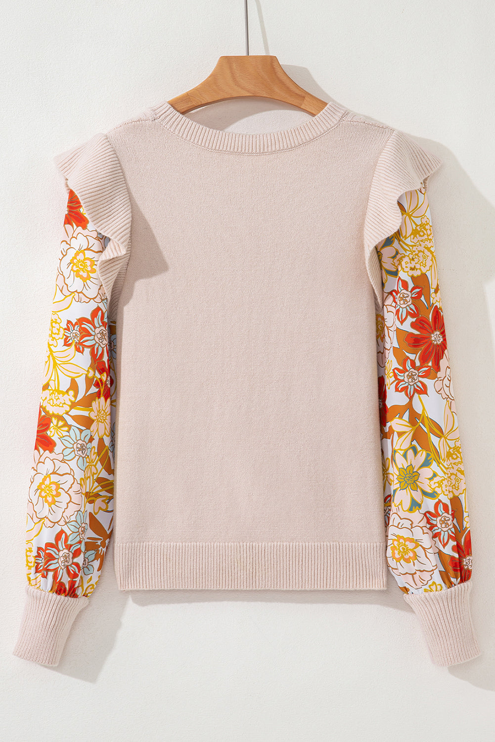 Harper Floral Sleeve Patchwork Sweater