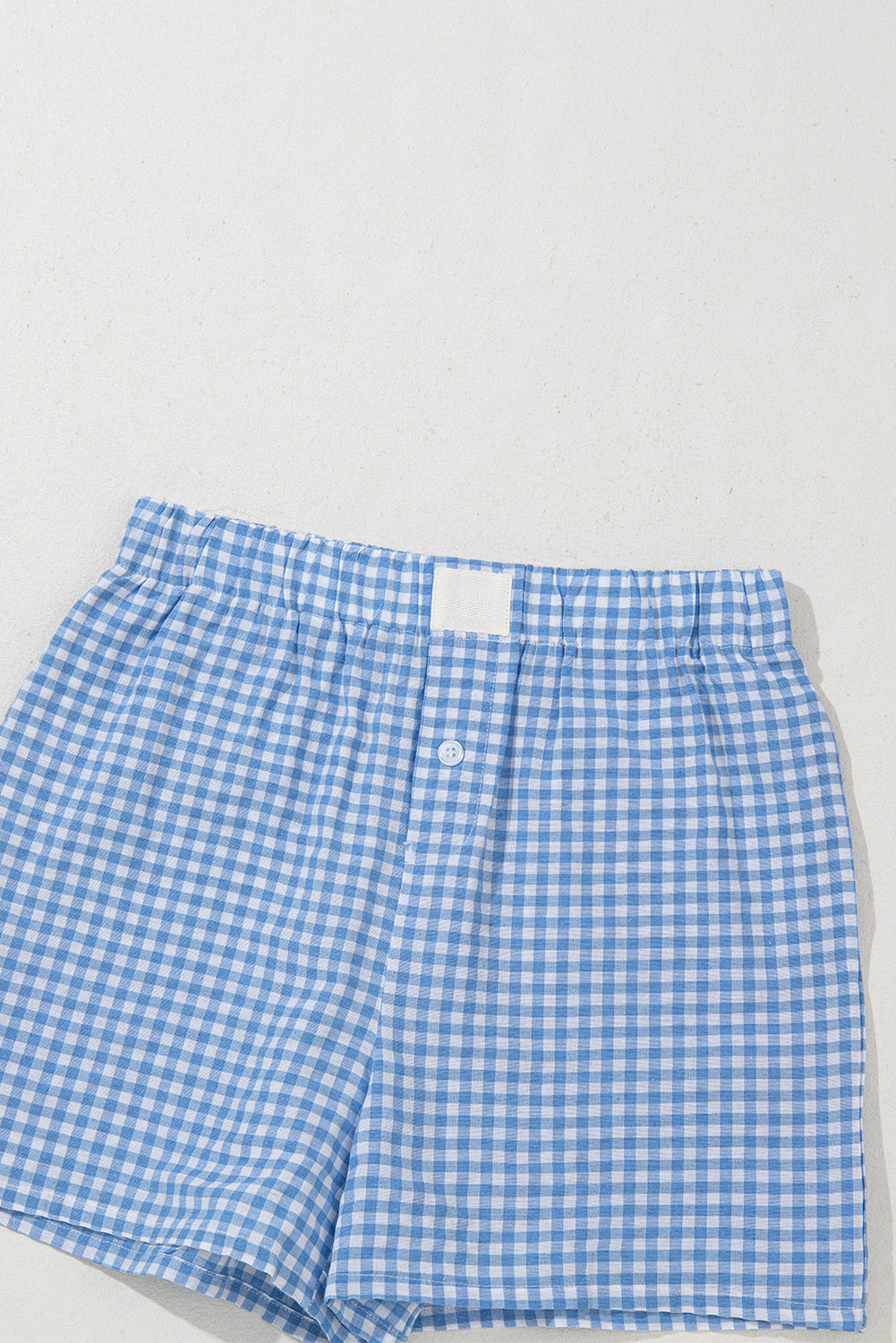 Gingham High Waist Shorts - Threaded Pear