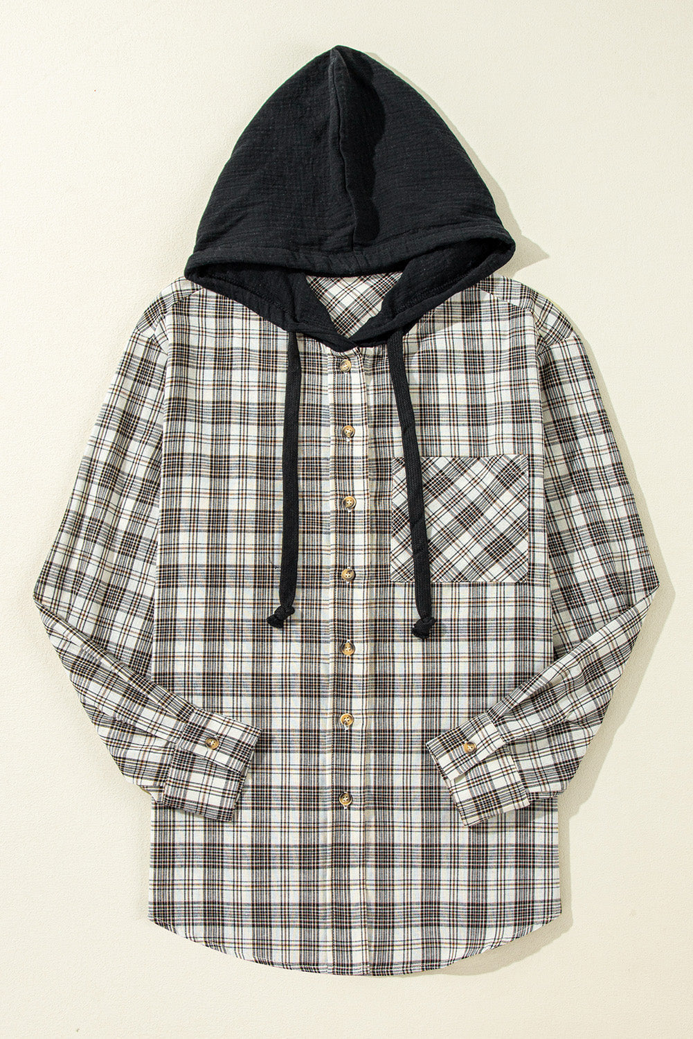 Madison Loose Fit Hooded Shacket - Threaded Pear