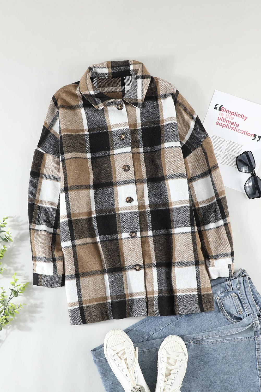Mia Plaid Print Shirt - Threaded Pear