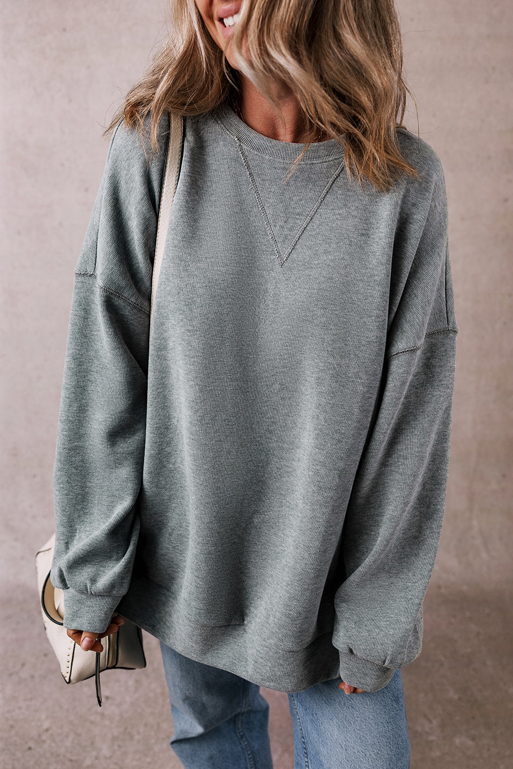 Rorivina Drop Shoulder Oversized Sweatshirt