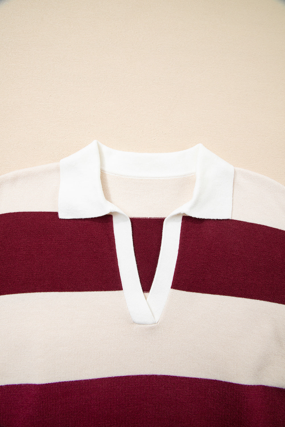 Olivia Knitted Polo Collar Sweater - Threaded Pear