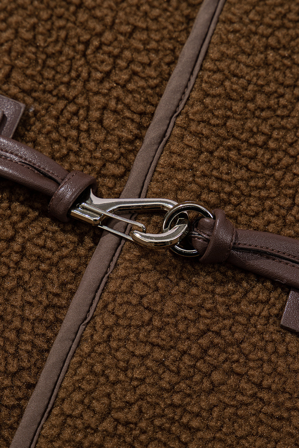 Abigail Coffee toggle Teddy Coat - Threaded Pear