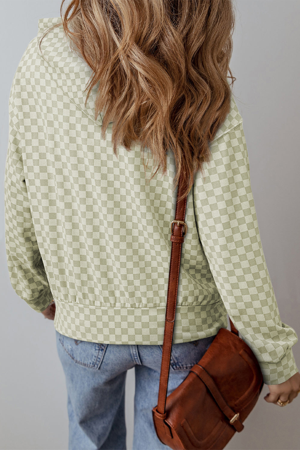 Harper Print Kangaroo Drawstring Hoodie - Threaded Pear