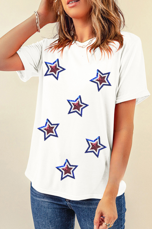 Sequin Star Tee - Threaded Pear