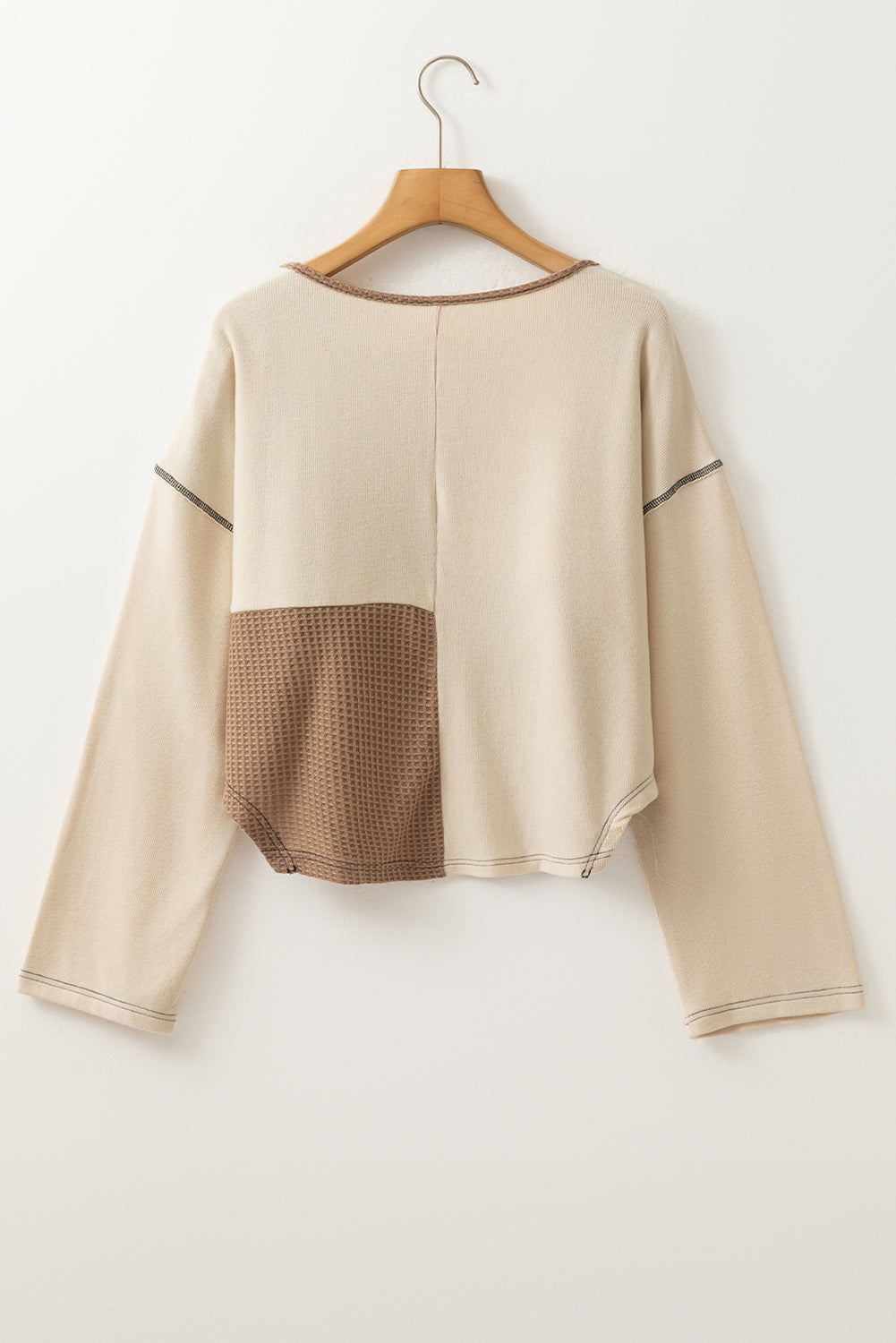 Jaliyah Knit Stitch Detail Long Sleeve Top