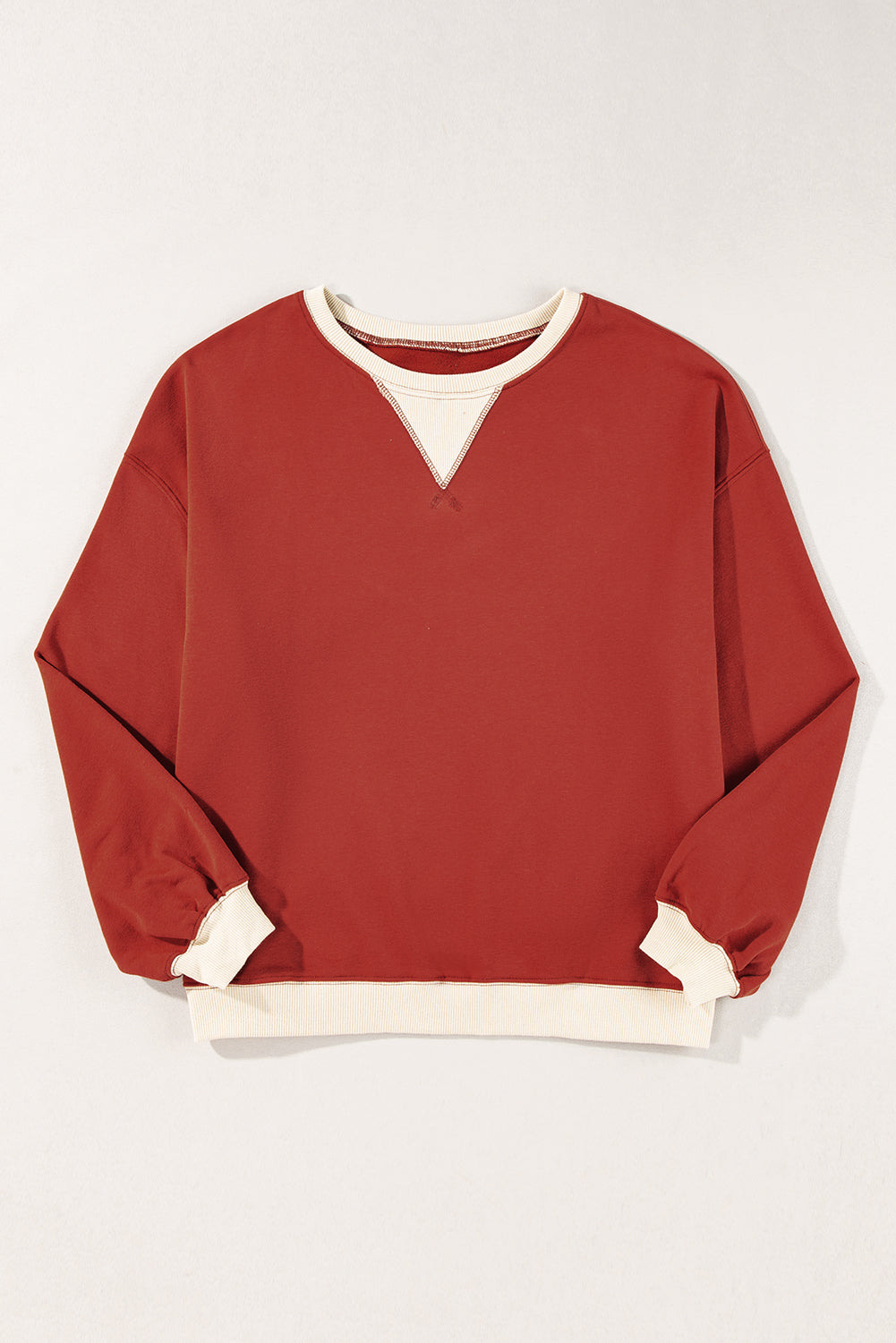 Abigail Drop Shoulder Oversized Sweatshirt - Threaded Pear