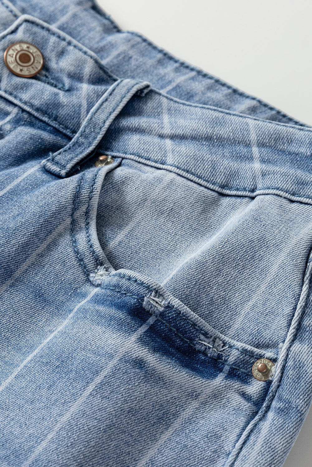 Sofia Pinstripe Wide Leg Jeans - Threaded Pear