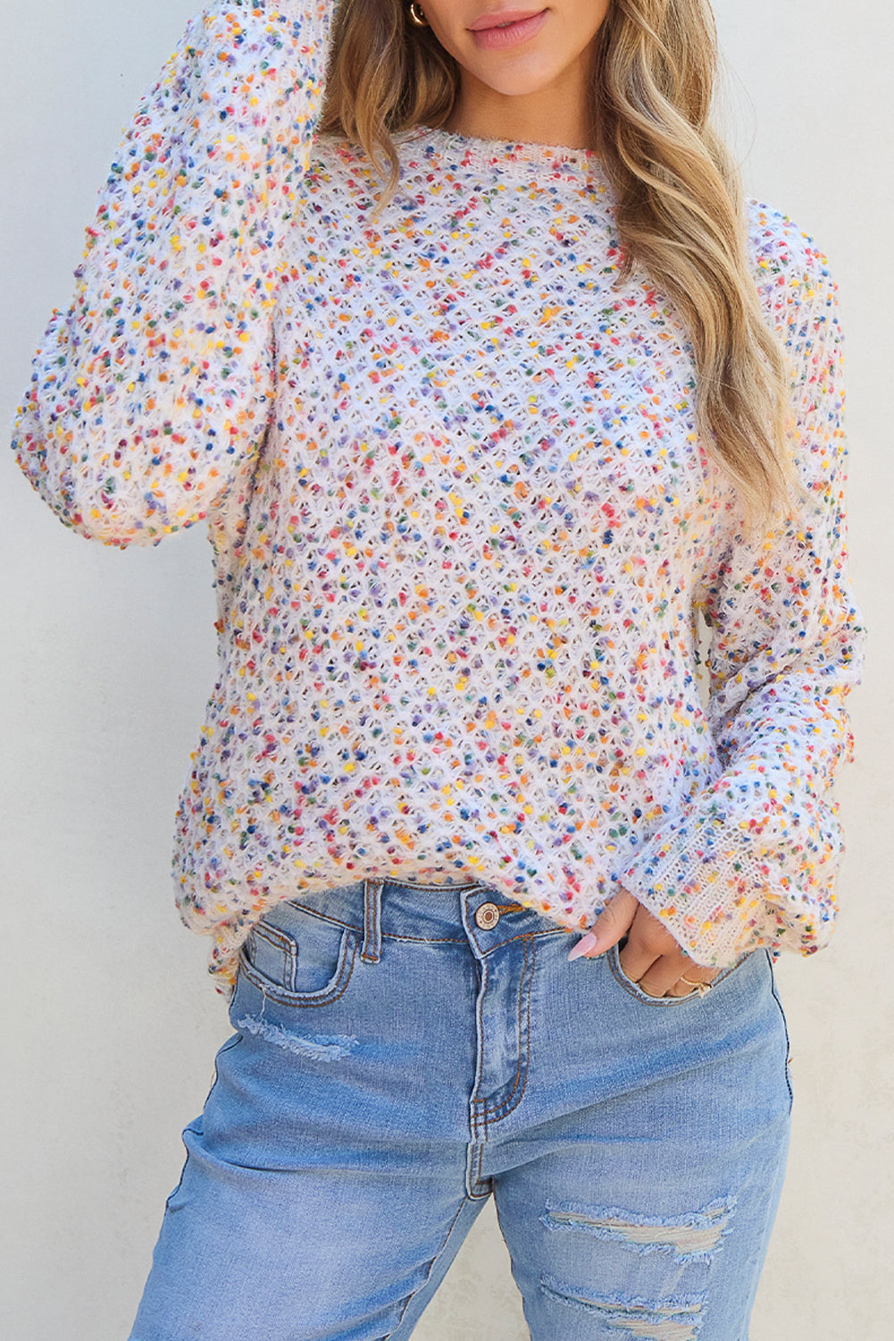 Everly Confetti Sweater - Threaded Pear