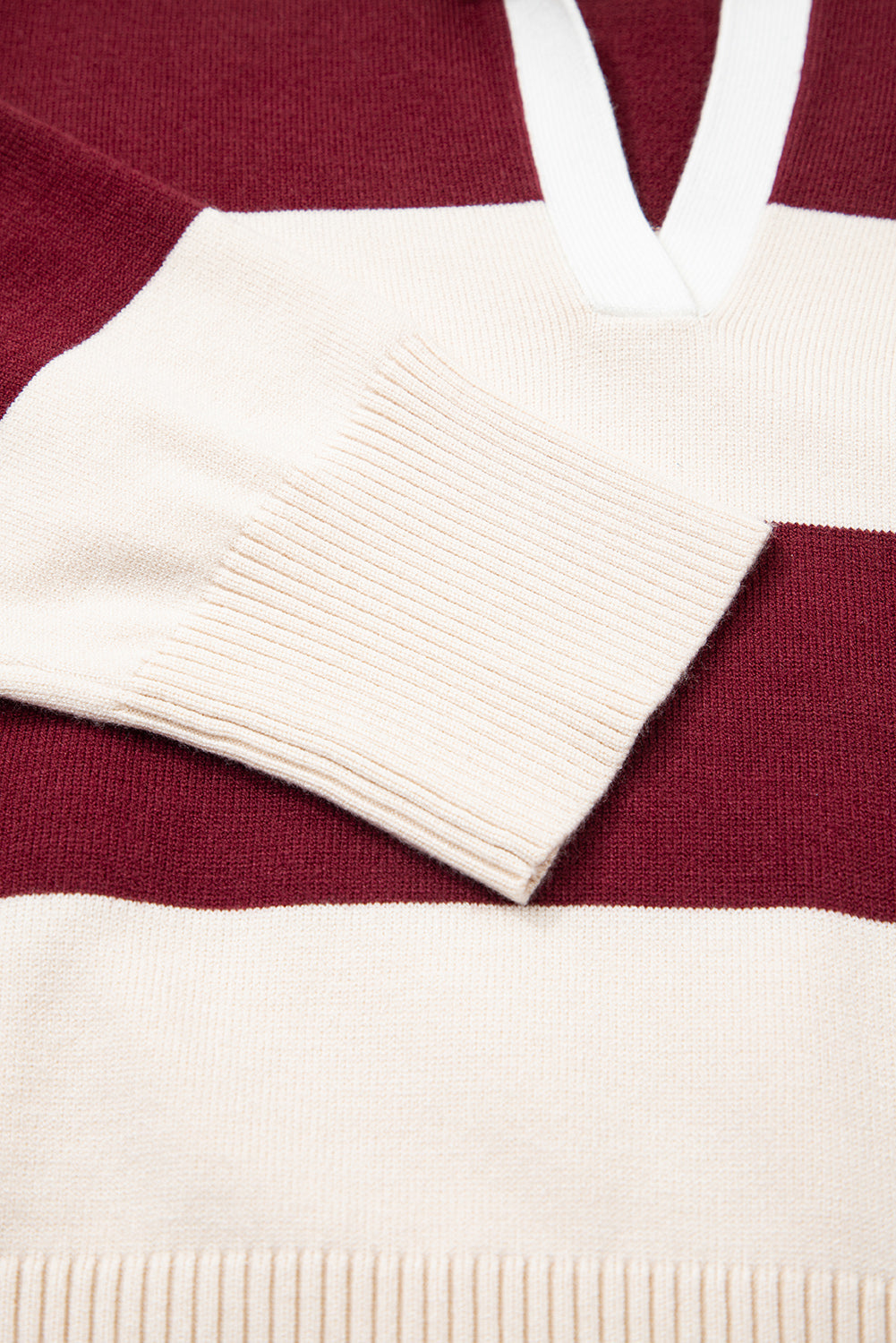 Olivia Knitted Polo Collar Sweater - Threaded Pear