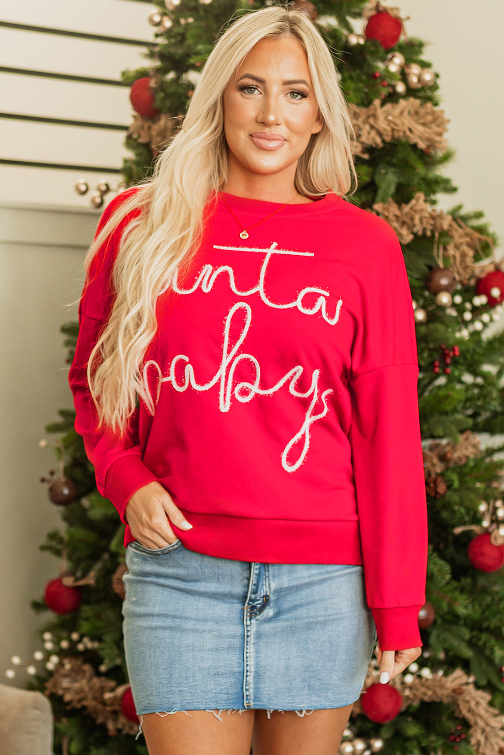Evelyn Baby Tinsel Graphic Sweatshirt - Threaded Pear