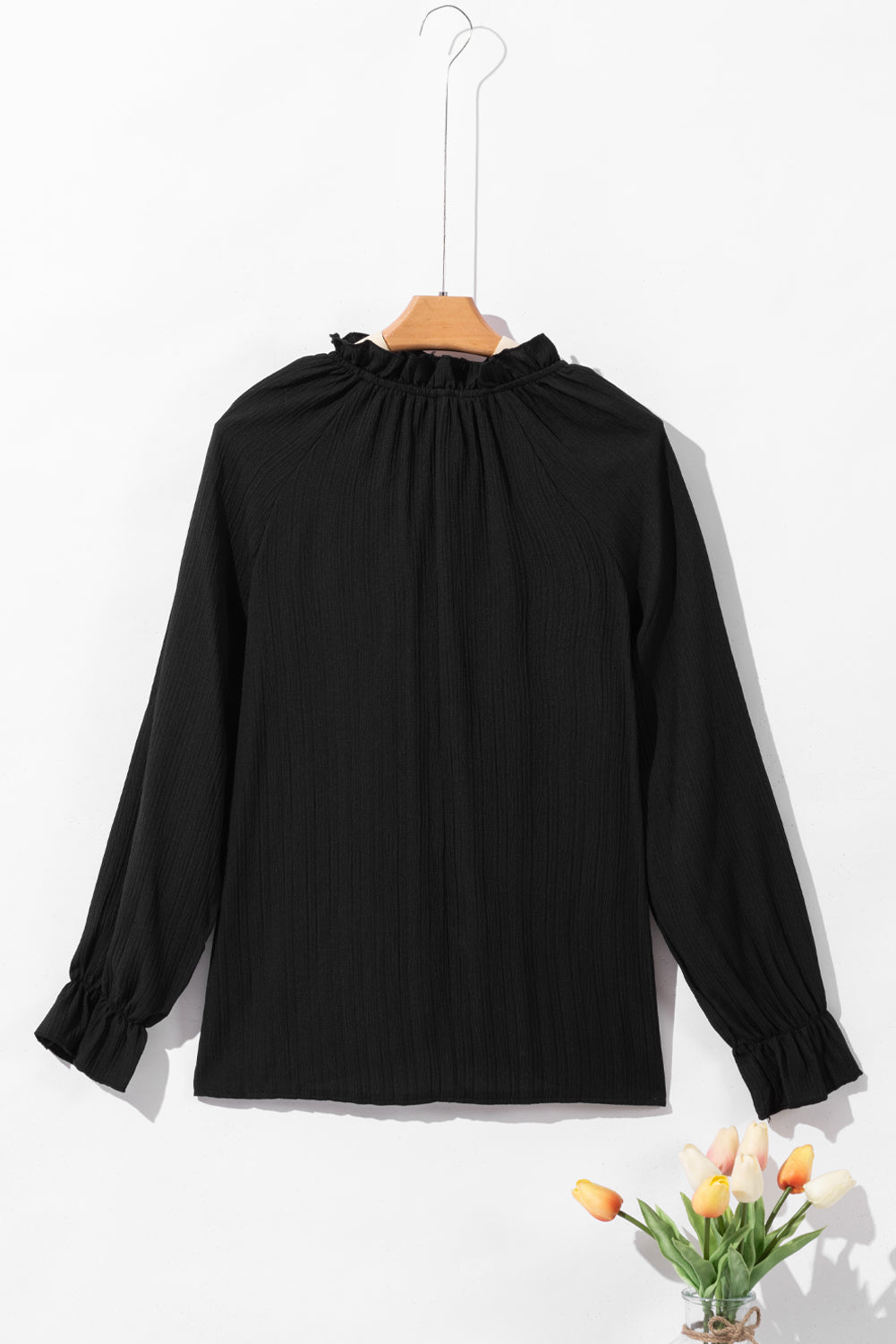 Lanabina Ripple Bubble Sleeve Blouse
