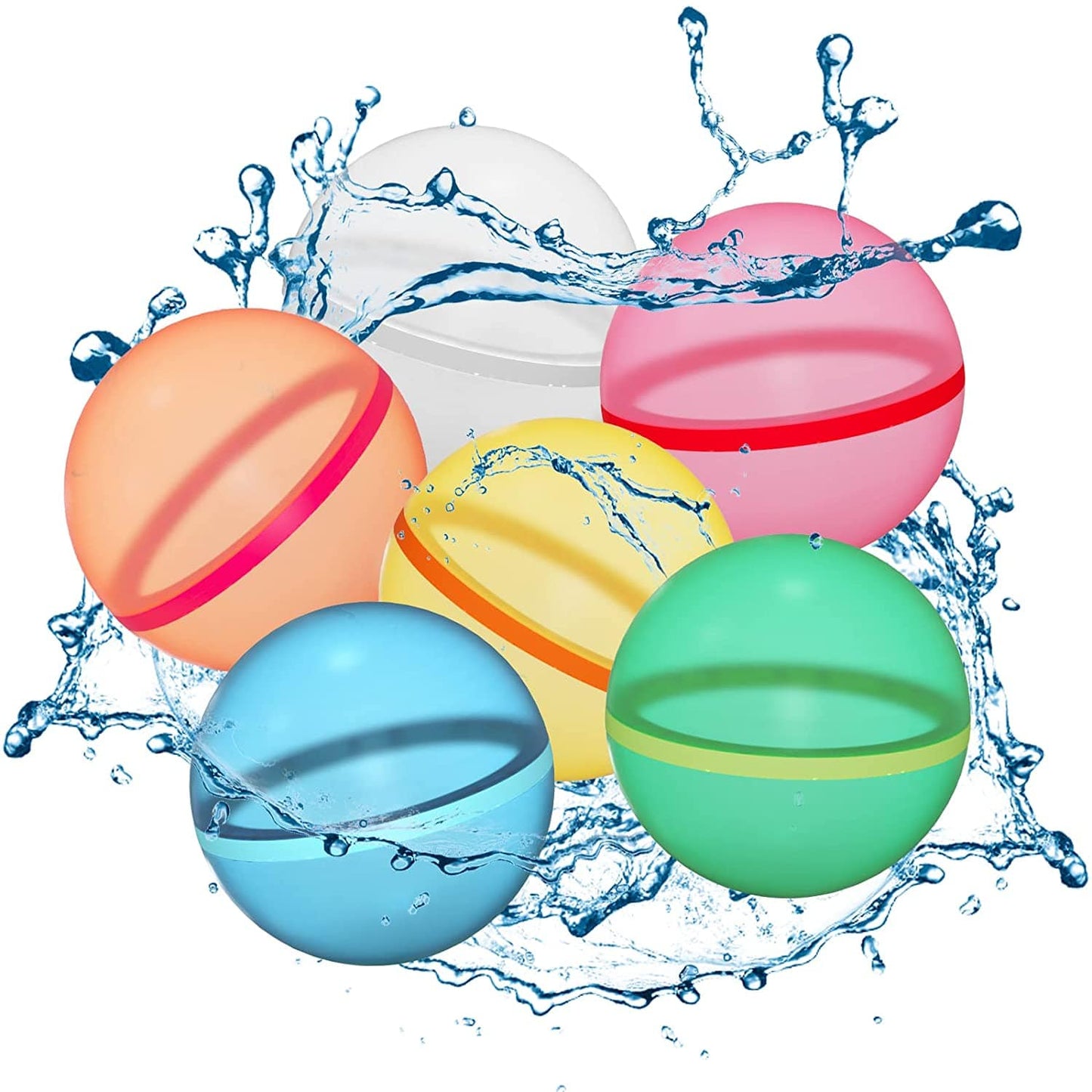 6 Pack Reusable Water Ballon - Threaded Pear