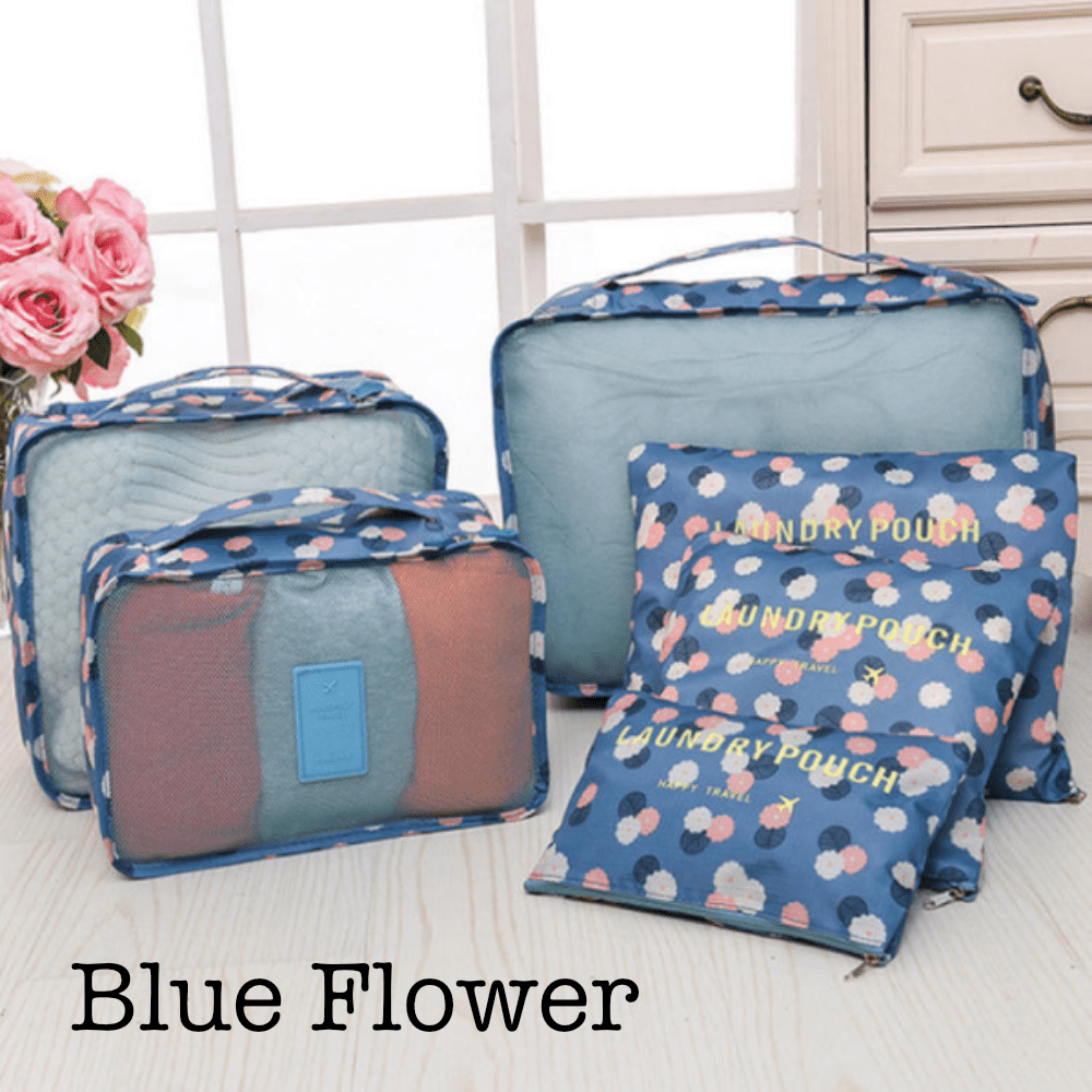 6 Piece Travel Organizer - Threaded Pear