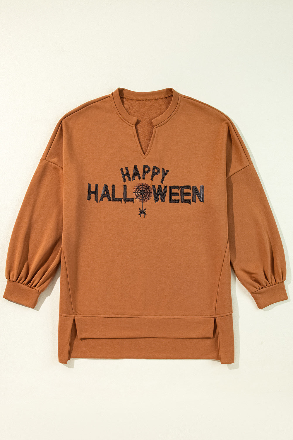 Sequin Happy Halloween Long Sleeve Top - Threaded Pear