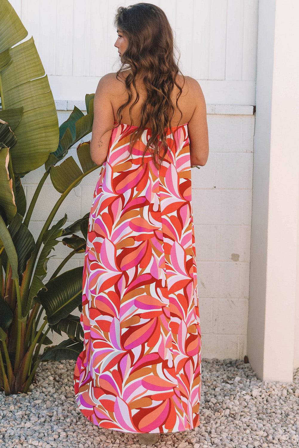 Maren Floral High Low Bandeau Vacay Dress - Threaded Pear