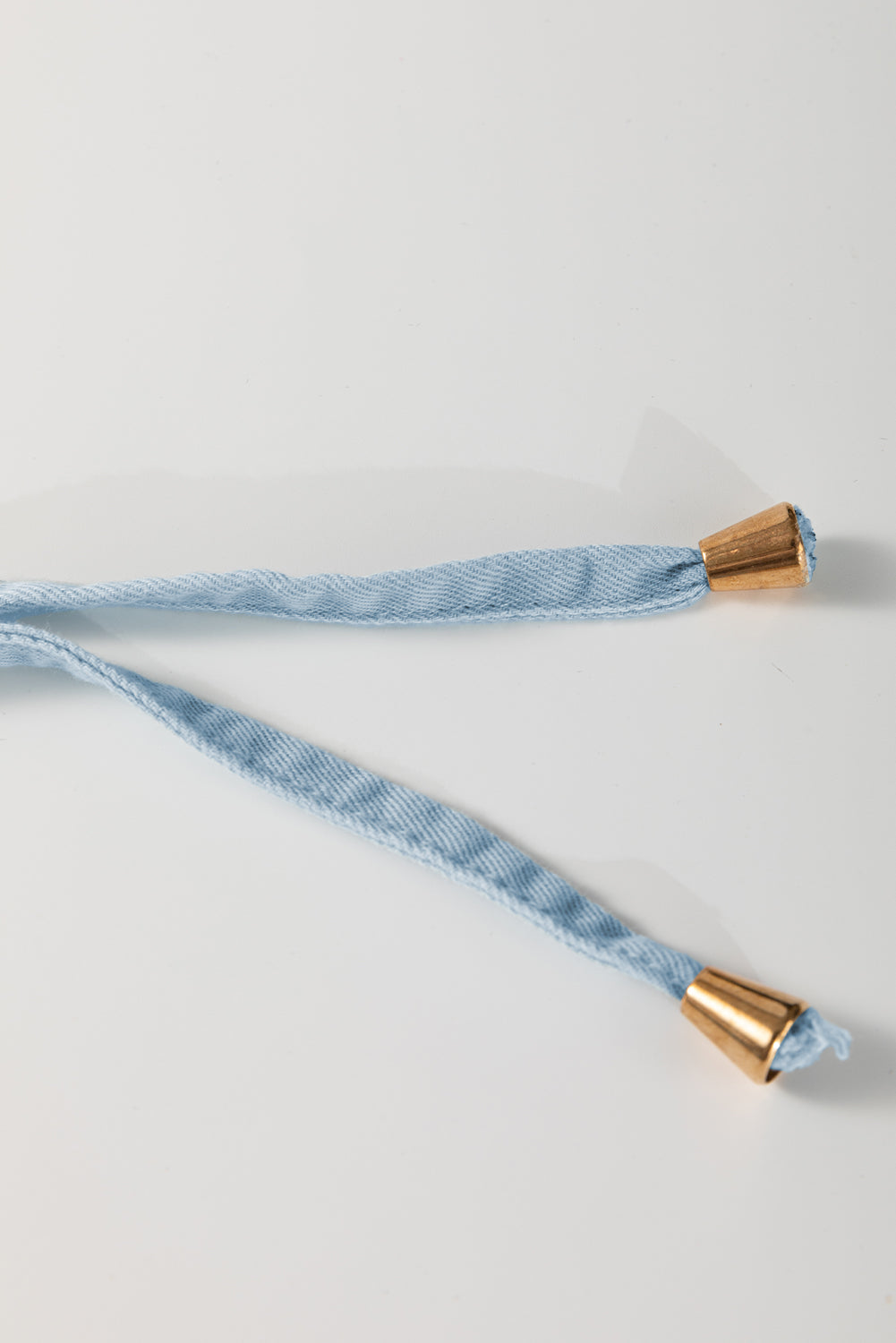 Beau Blue Washed Chambray Drawstring Elastic Waist Plus Size Shorts - Threaded Pear