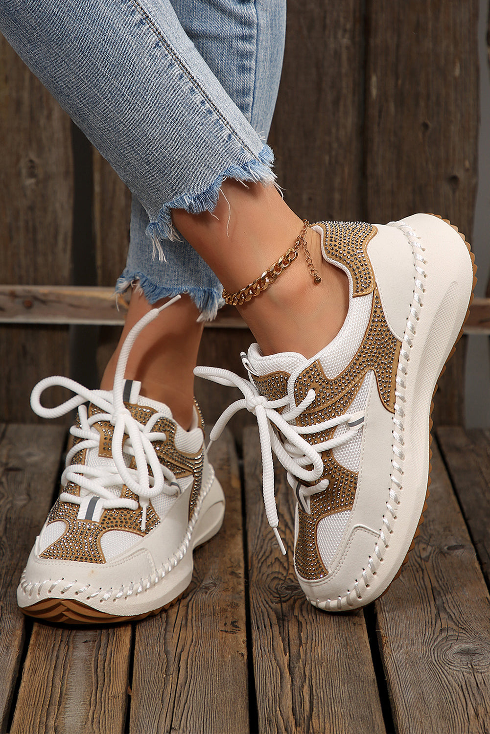 Abigail Lace Up Breathable Sneakers