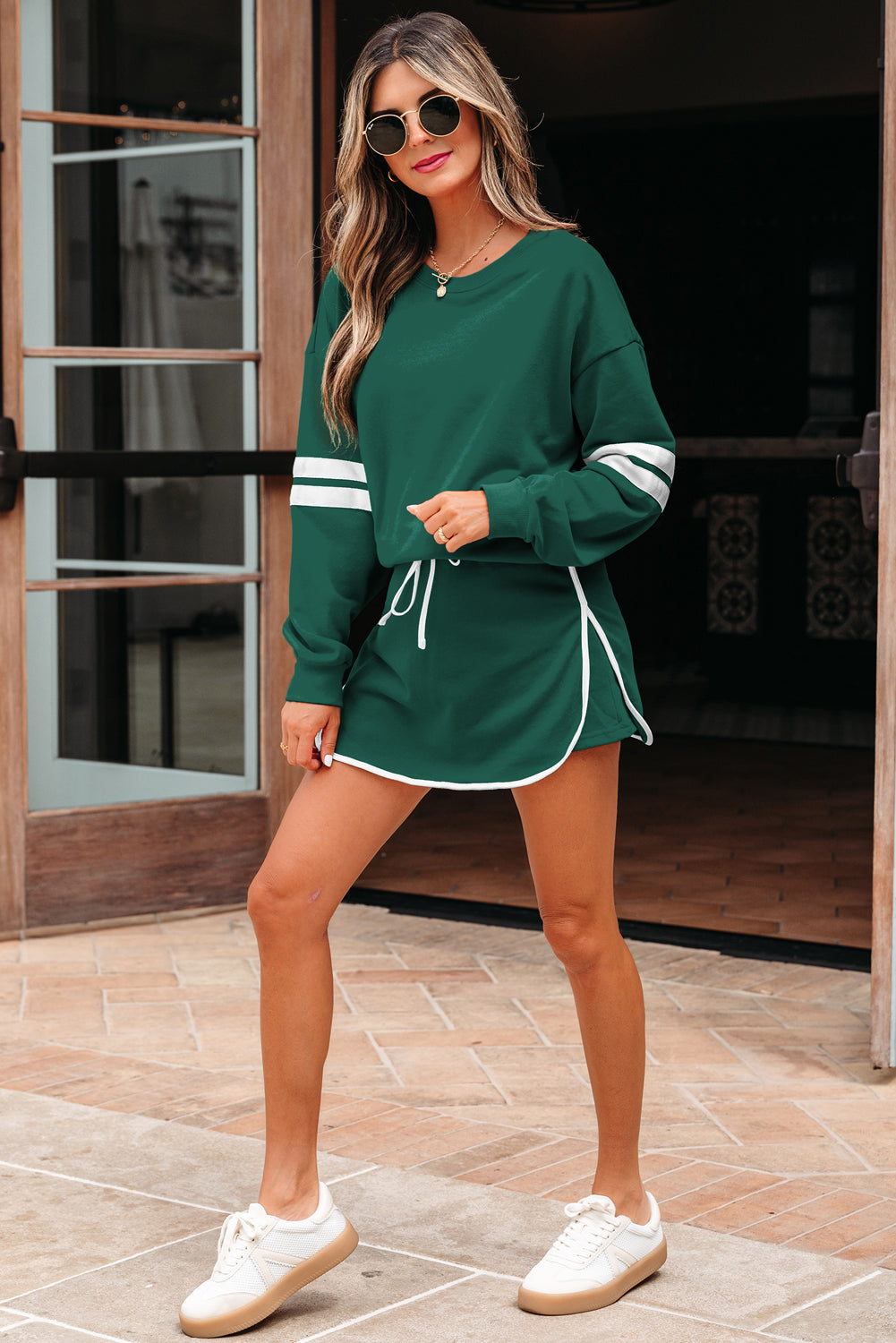 Sophia Shoulder Pullover Mini Skirt