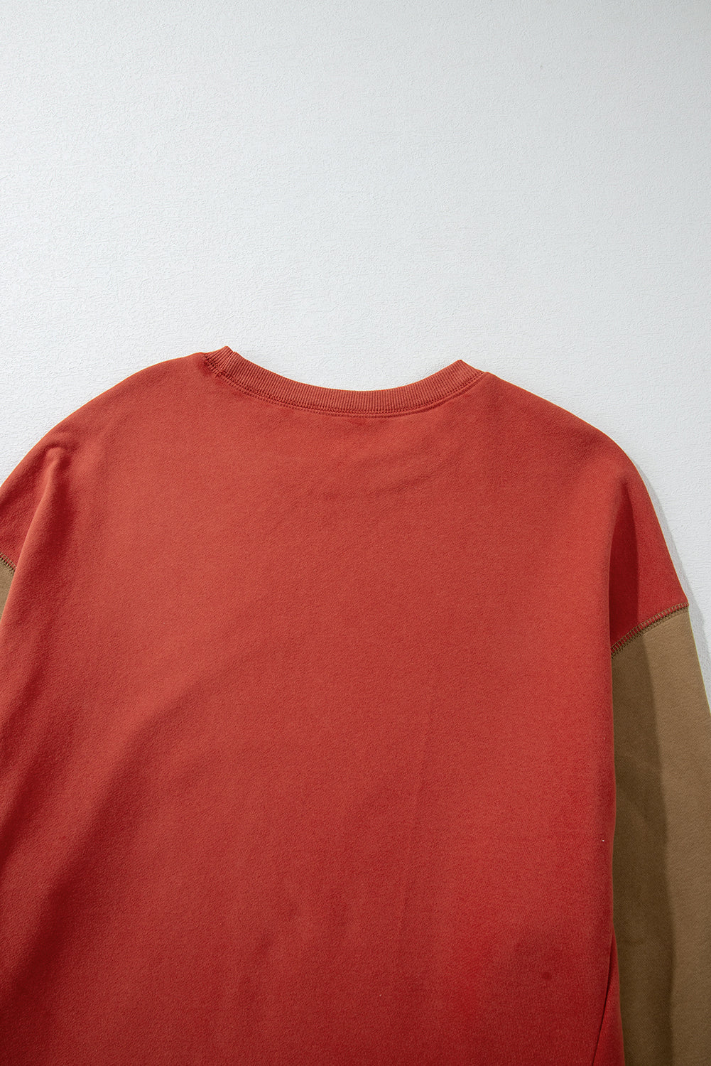 Ella Patchwork Drop Shoulder Pullover - Threaded Pear