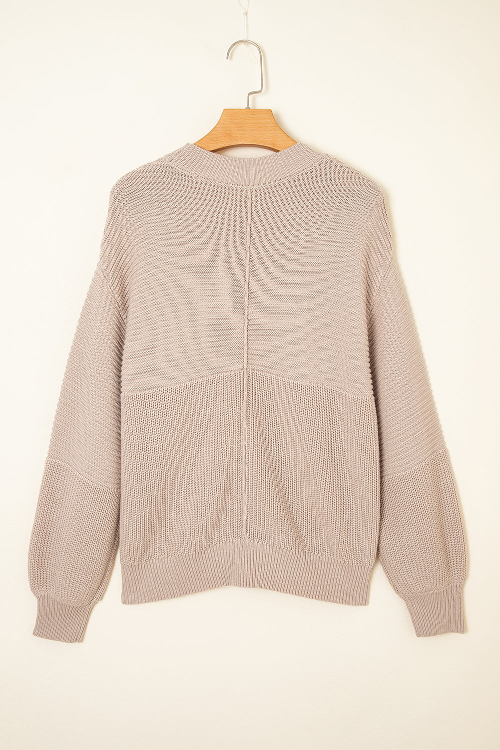 Delaney Texture Knitted Puff Sleeve Sweater - Threaded Pear