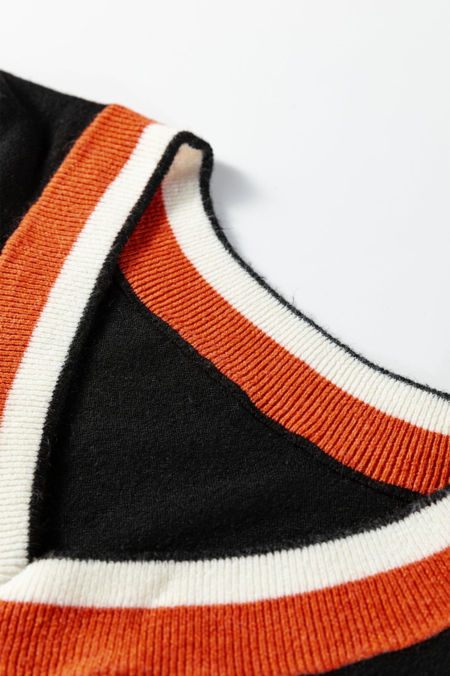 Scarlett Striped Trim Varsity Sweater