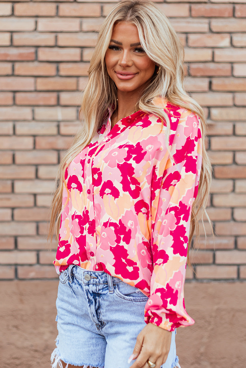 Tessa Floral Buttoned Shirt - Threaded Pear