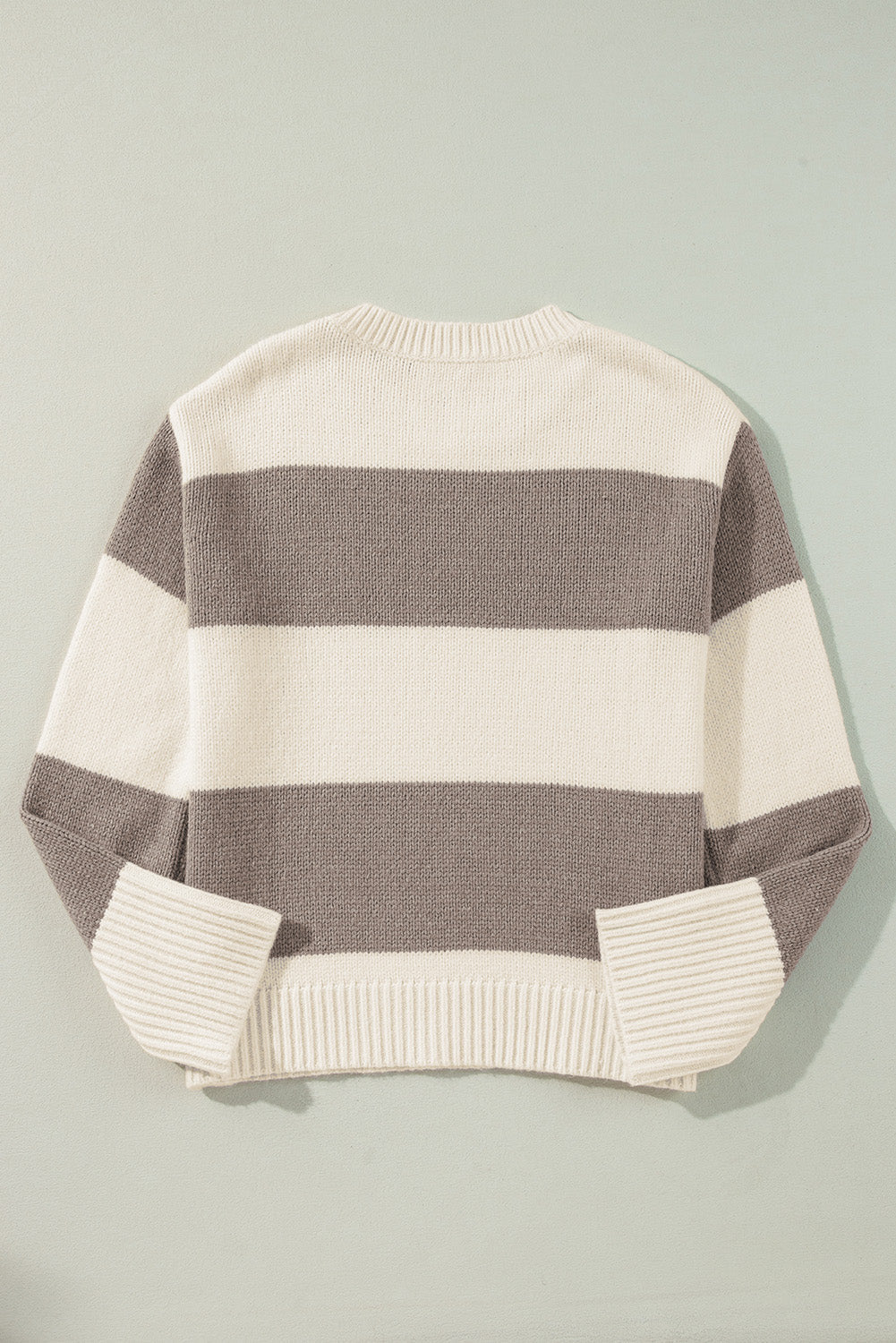 Amelia Colorblock Loose Pullover Sweater - Threaded Pear