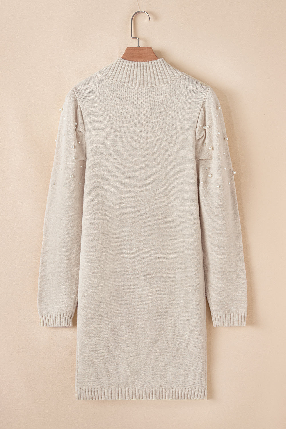 Mila Beaded High Bodycon Sweater - Threaded Pear