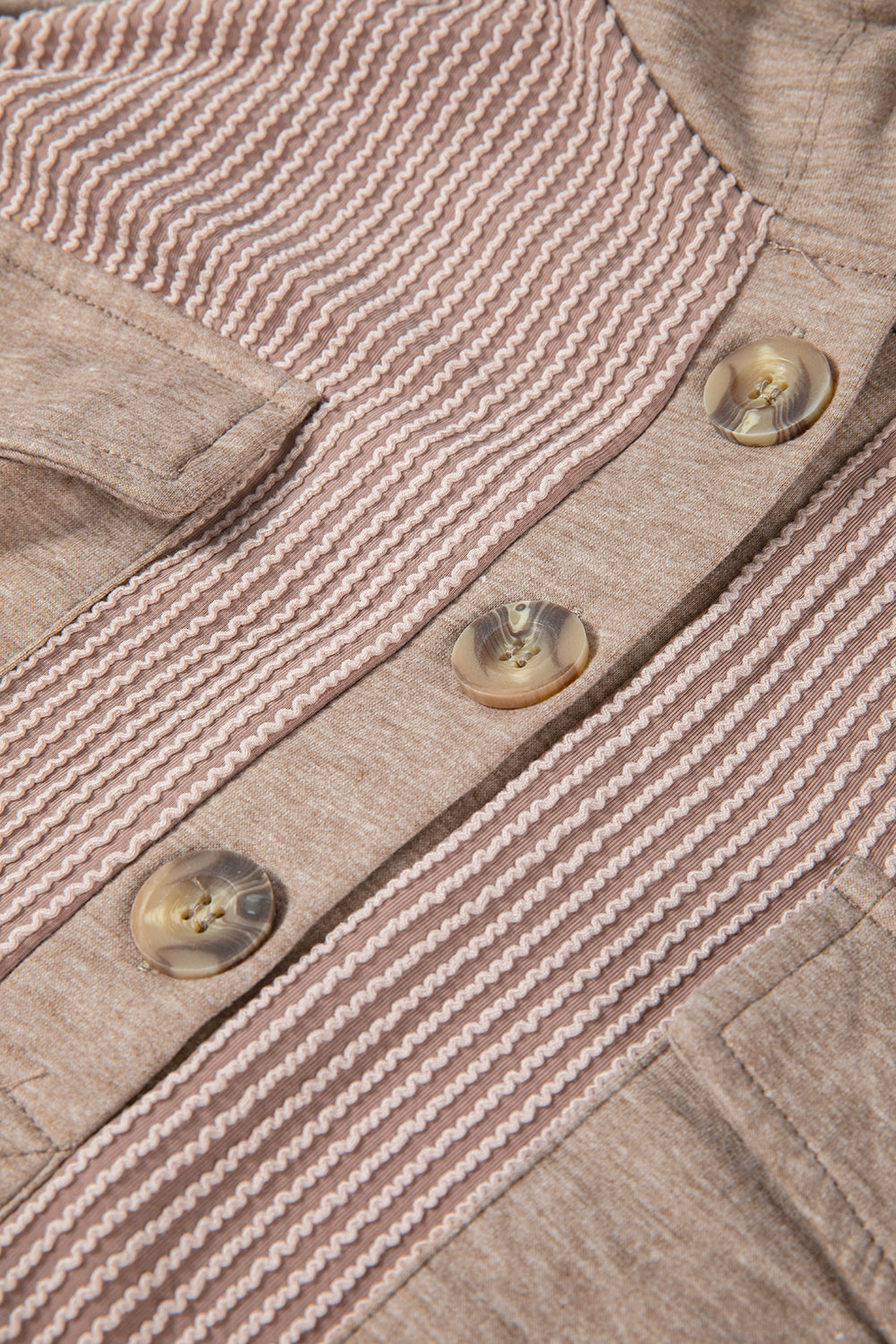 Olivia Patchwork Corded Drawstring Hoodie - Threaded Pear