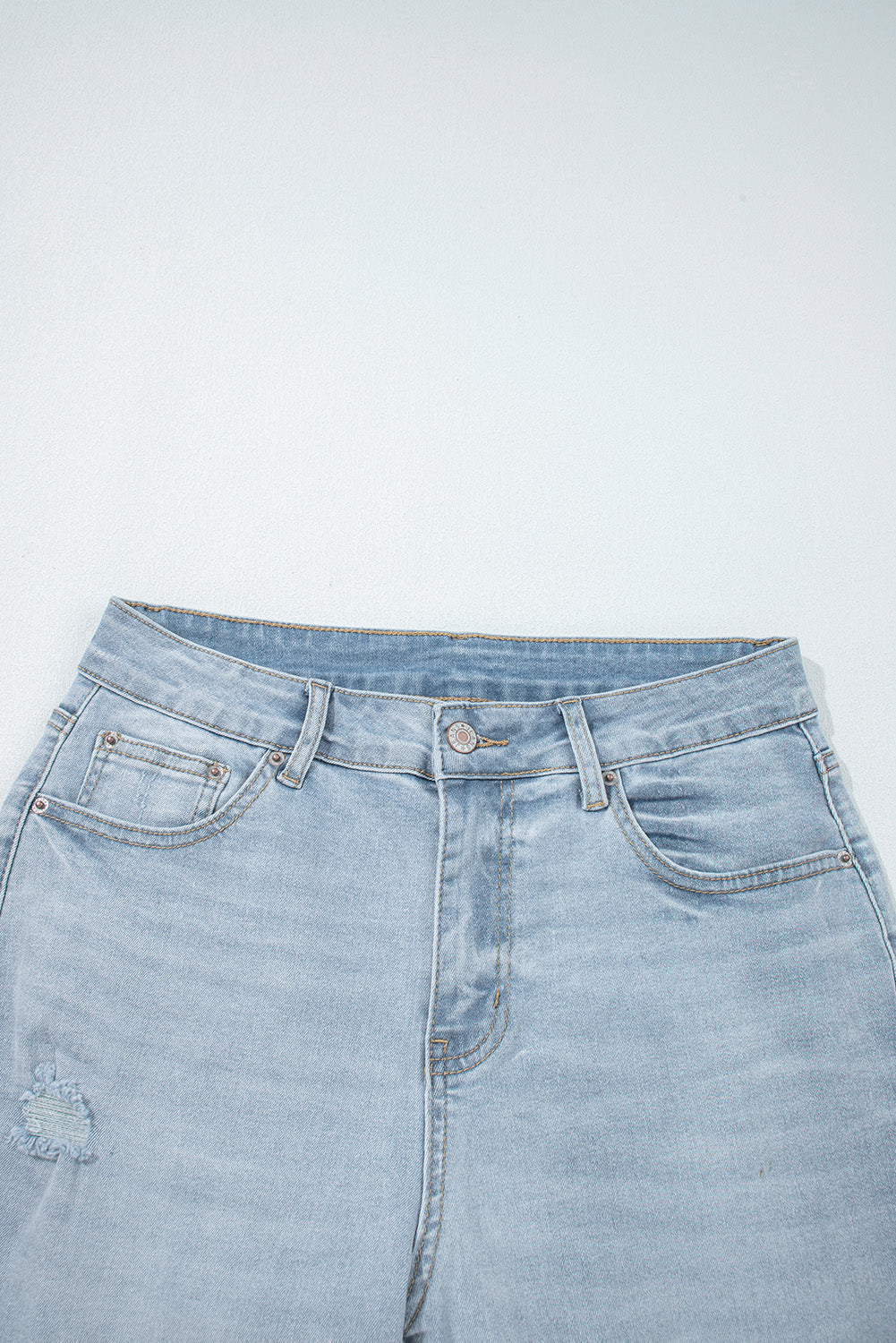 Kimberly Length Distressed Skinny Jeans - Threaded Pear