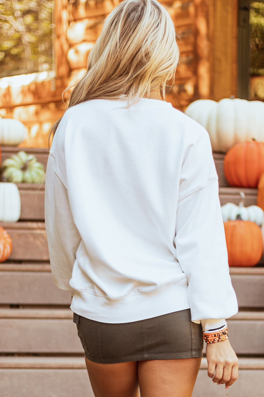 Blair Halloween Pumpkin Patched Pullover Sweatshirt - Threaded Pear