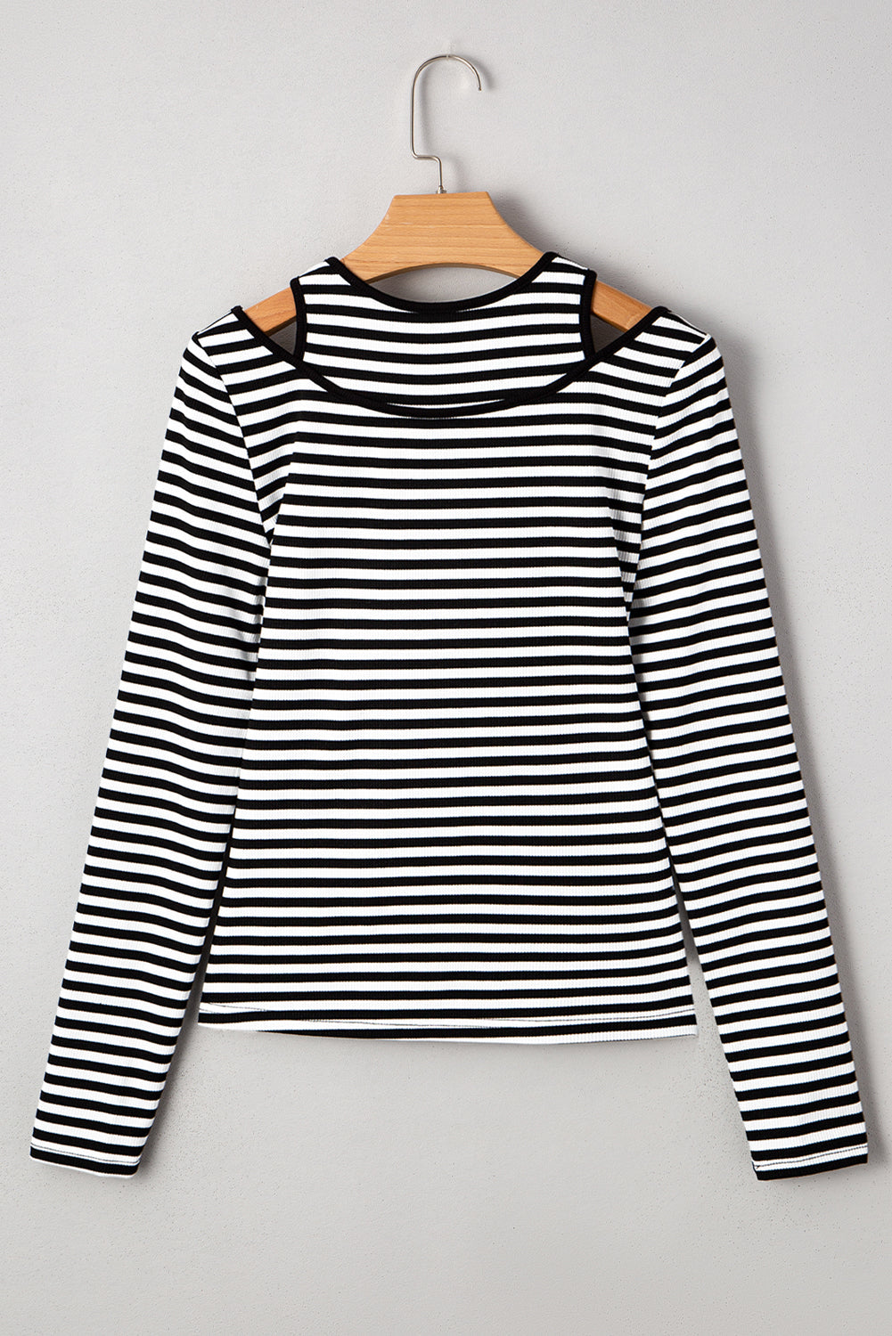 Remi Stripe Double-layer Long Sleeve Top - Threaded Pear